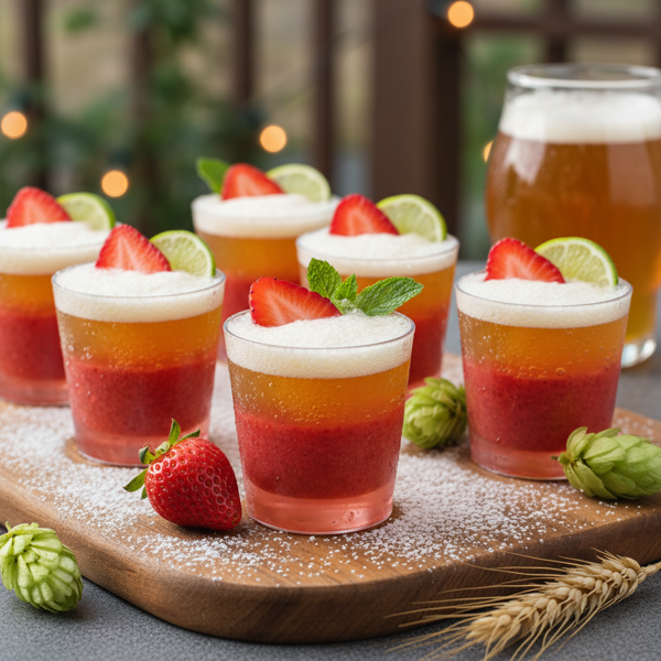 Strawberry Beer Gelatin Shots recipe