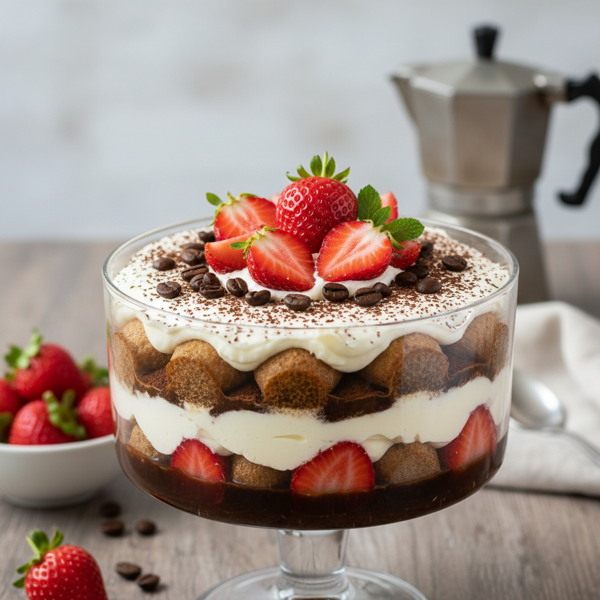 Strawberry Coffee Delight Tiramisu recipe