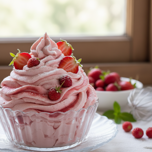 Strawberry Cream Cloud Frosting recipe