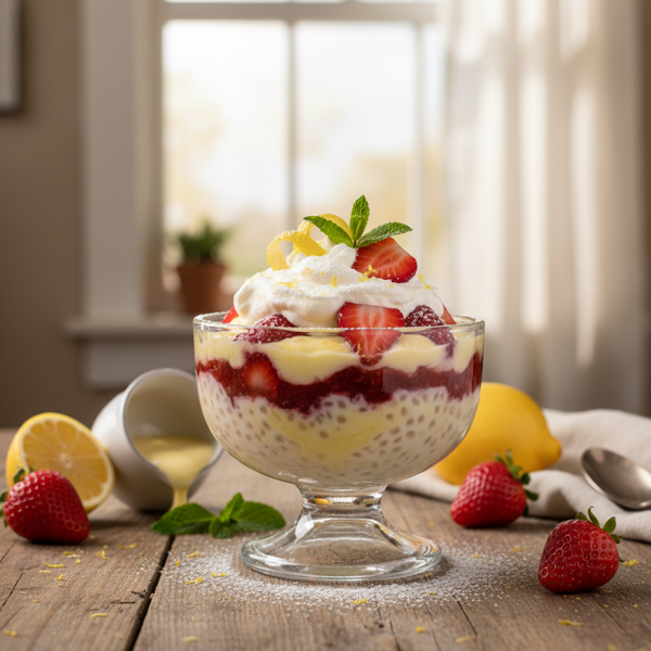 Strawberry Lemon Tapioca Delight recipe
