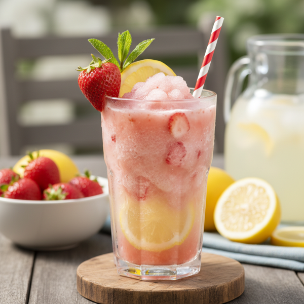 Strawberry Lemonade Bliss: Frozen Delights recipe
