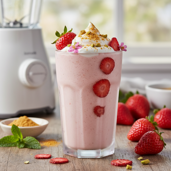 Strawberry Maca Bliss Shake recipe