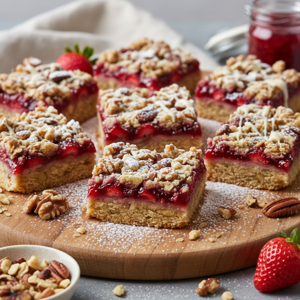 Strawberry Nut Delight Bars recipe