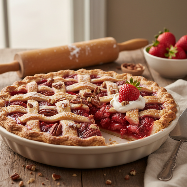 Strawberry Pecan Delight Pie recipe