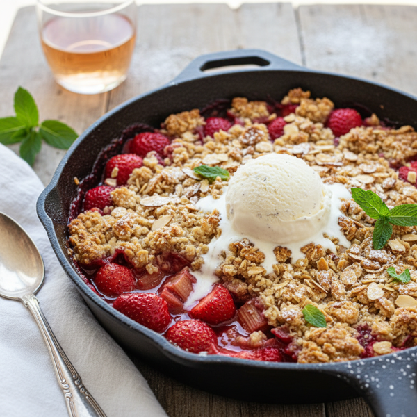 Strawberry Rhubarb Bliss Crisp recipe