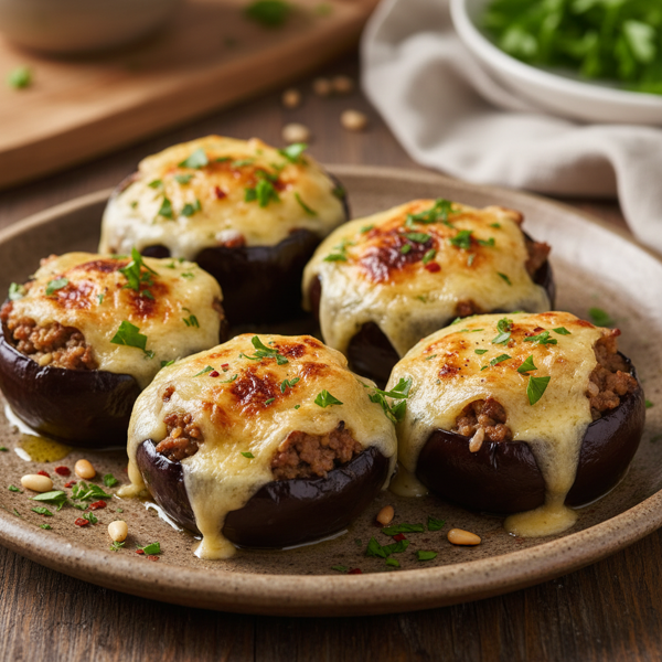Stuffed Miniature Eggplants with Creamy Bechamel recipe