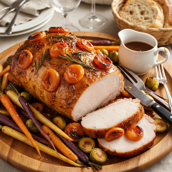 Succulent Apricot-Glazed Pork Loin Roast recipe