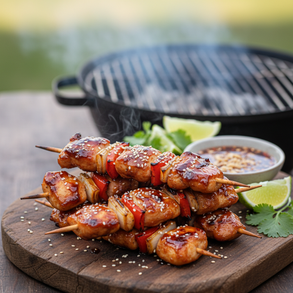 Succulent Chinese BBQ Chicken Skewers recipe