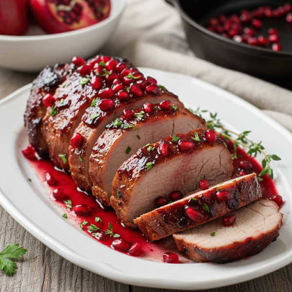 Succulent Pomegranate-Glazed Pork Tenderloin recipe