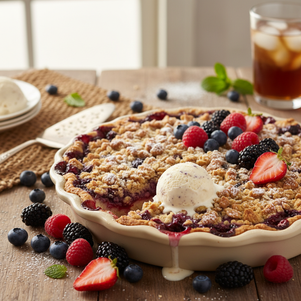 Summer Berry Crumble Pie recipe