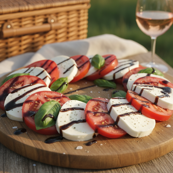 Summer Caprese Salad with Balsamic Glaze recipe