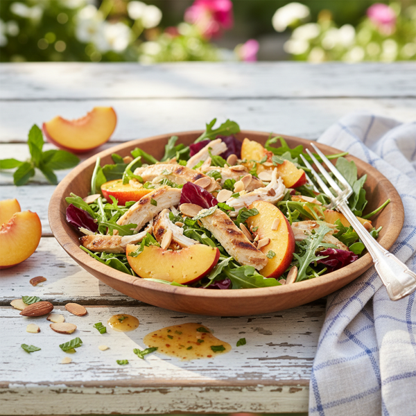 Summer Chicken Salad with Nectarines and Almonds recipe