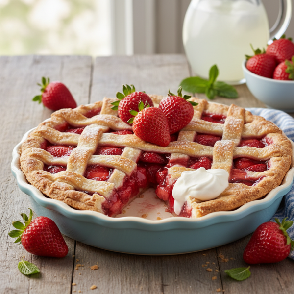 Summer Delight Strawberry Bliss Pie recipe