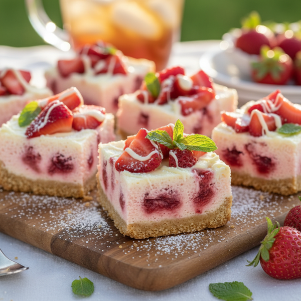 Summer Delight Strawberry Cheesecake Bars recipe