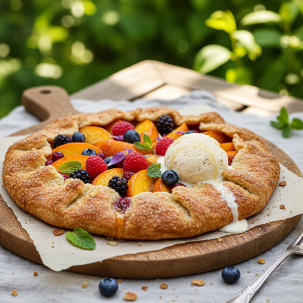 Summer Fruit Galette with Nectarines and Berries recipe