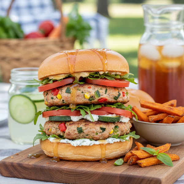 Summer Harvest Turkey Burgers recipe