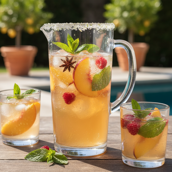 Summer Peach Fizz Punch recipe