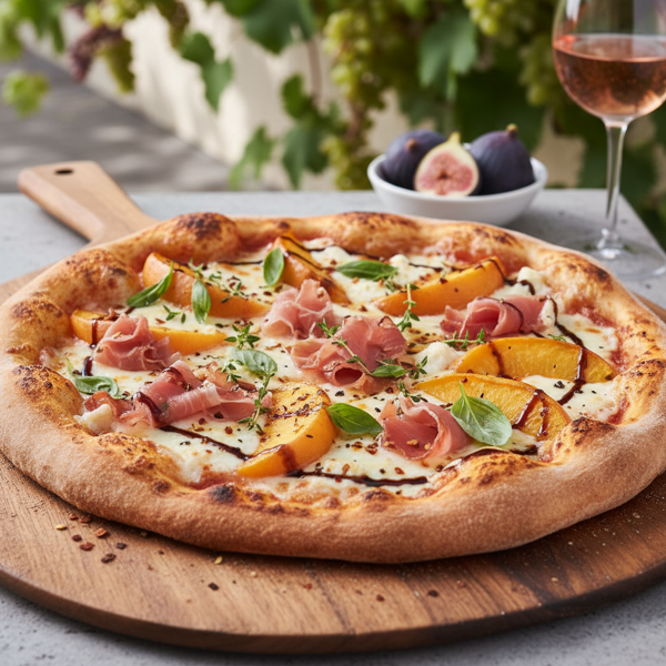 Summer Peach & Prosciutto Bliss Pizza recipe