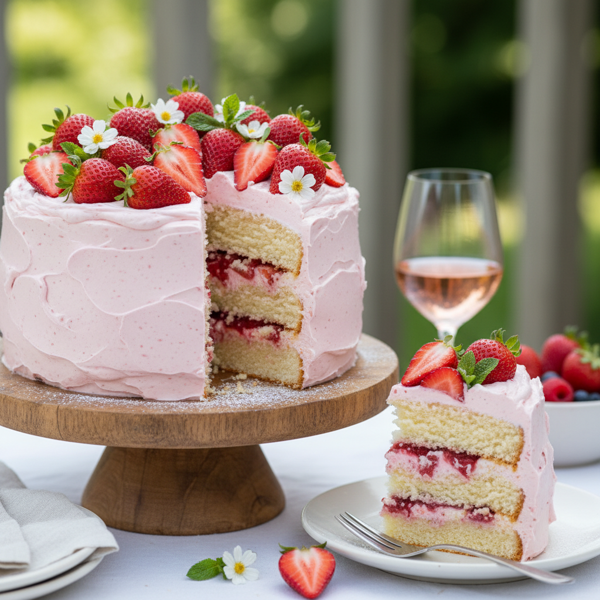 Summer Strawberry Bliss Cake recipe