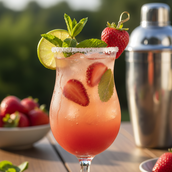 Summer Strawberry Delight Cocktail recipe