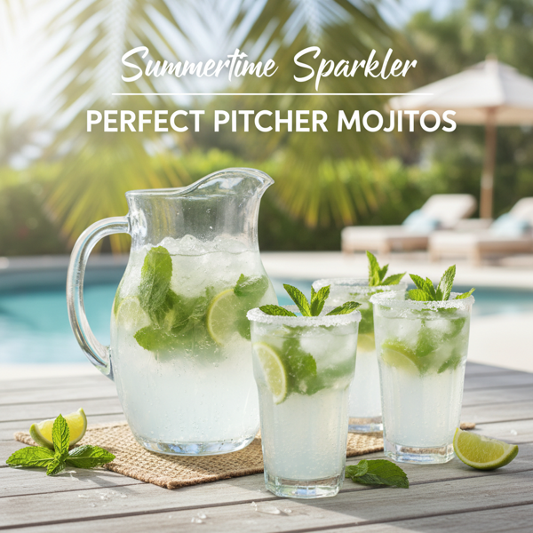 Summertime Sparkler: Perfect Pitcher Mojitos recipe