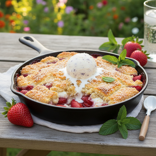 Summertime Strawberry Delight Cobbler recipe