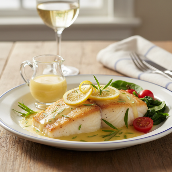 Summery Limoncello Tarragon Halibut recipe
