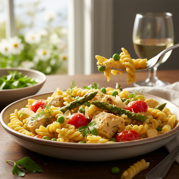 Sun-Drenched Spring Chicken Pasta recipe