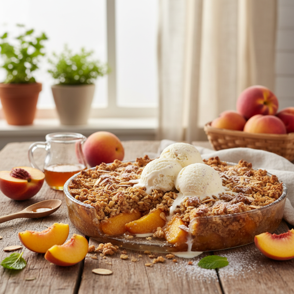 Sun-Kissed Peach Crisp Delight recipe