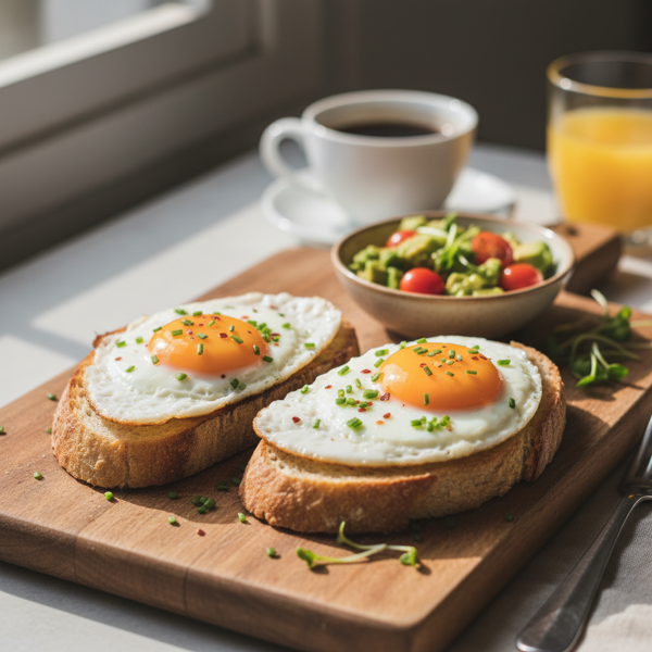 Sunny-Side-Up Toast Delight recipe
