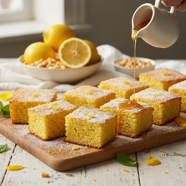 Sunny Lemon Cornmeal Delight Squares recipe