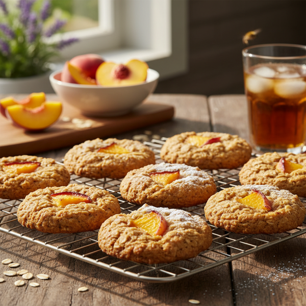 Sunny Summer Peach Oatmeal Cookies recipe