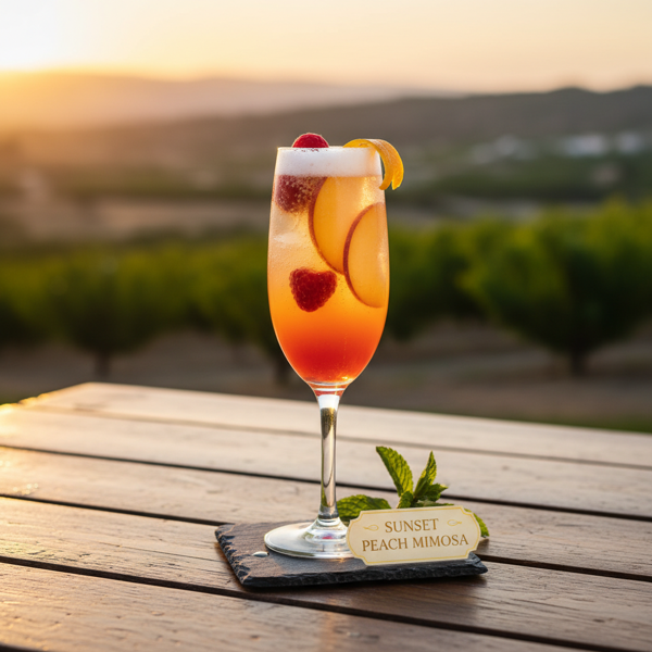 Sunset Peach Mimosa recipe