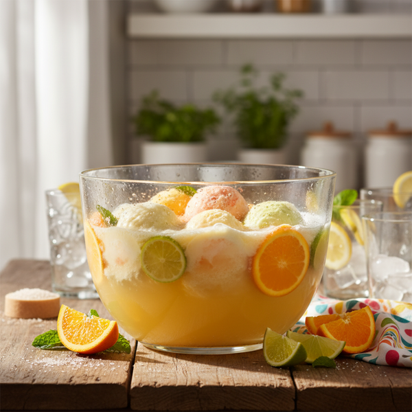 Sunshine Citrus Sherbet Punch recipe