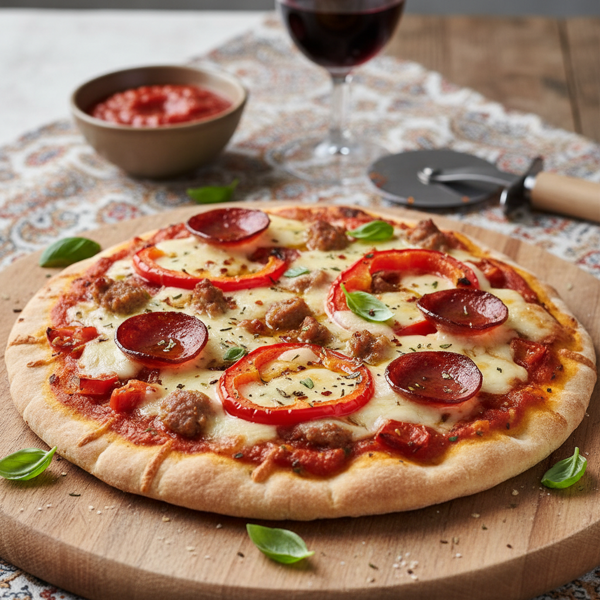 Super Quick Pita Pizza Delight recipe