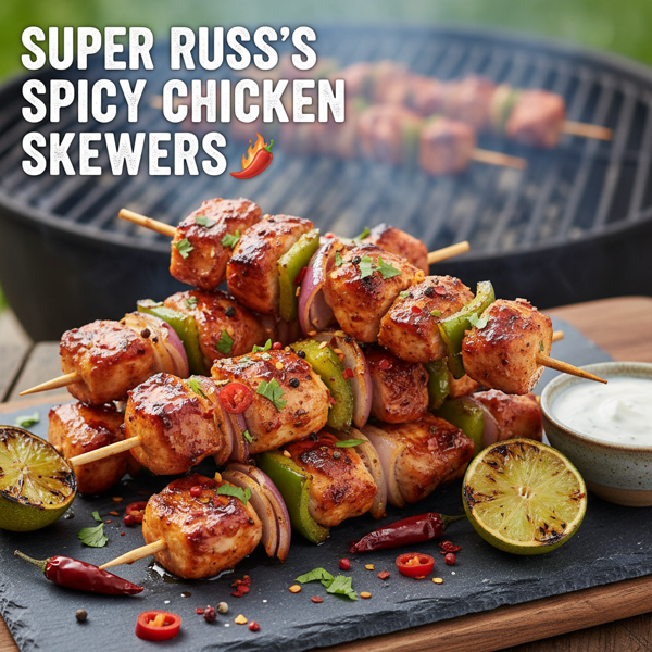 Super Russ's Spicy Chicken Skewers recipe