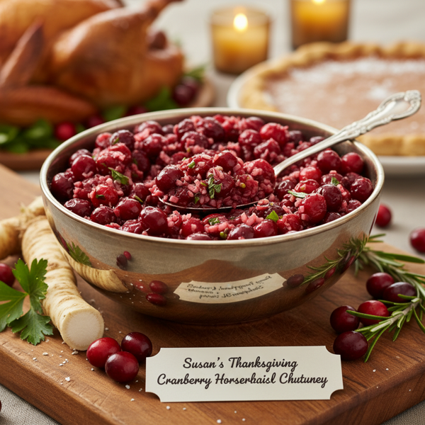 Susan's Thanksgiving Cranberry Horseradish Chutney recipe