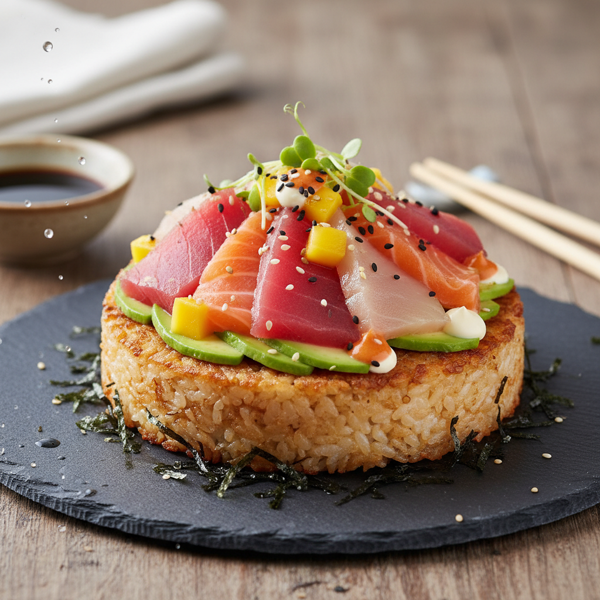 Sushi Rice Cake Delight recipe