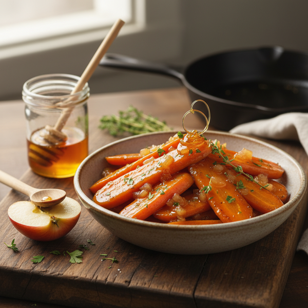 Sweet Apple and Honey Glazed Carrots recipe