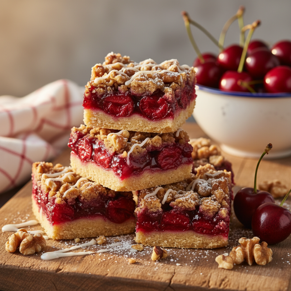 Sweet Cherry Walnut Bliss Bars recipe