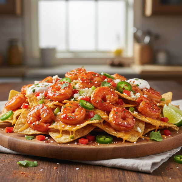 Sweet Chili Shrimp Fiesta Nachos recipe
