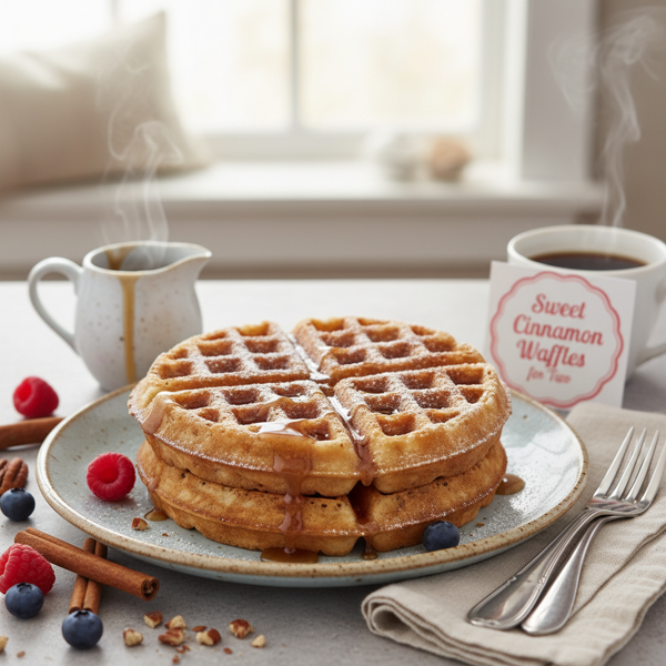 Sweet Cinnamon Waffles for Two recipe