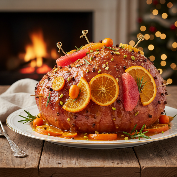 Sweet Citrus-Glazed Holiday Ham recipe