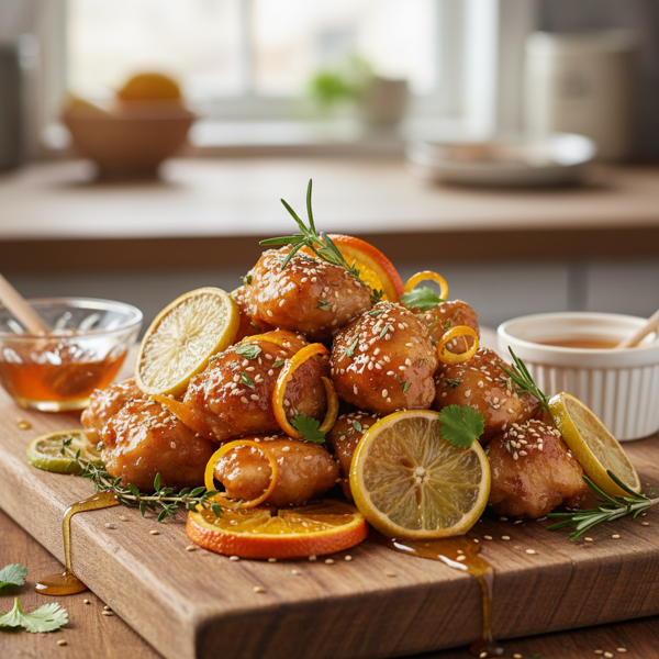Sweet Citrus Honey Chicken Bites recipe