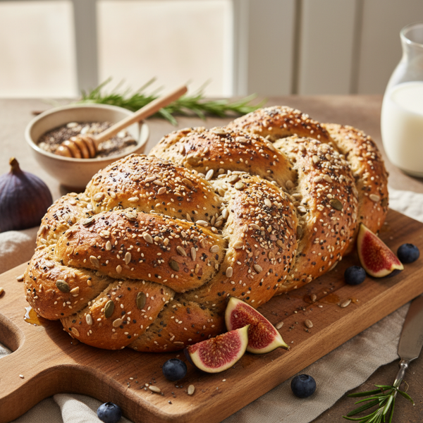 Sweet Gluten-Free Oat and Seed Challah recipe