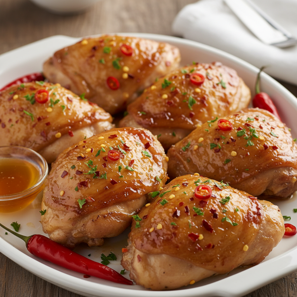 Sweet Heat Honey-Glazed Chicken Thighs recipe