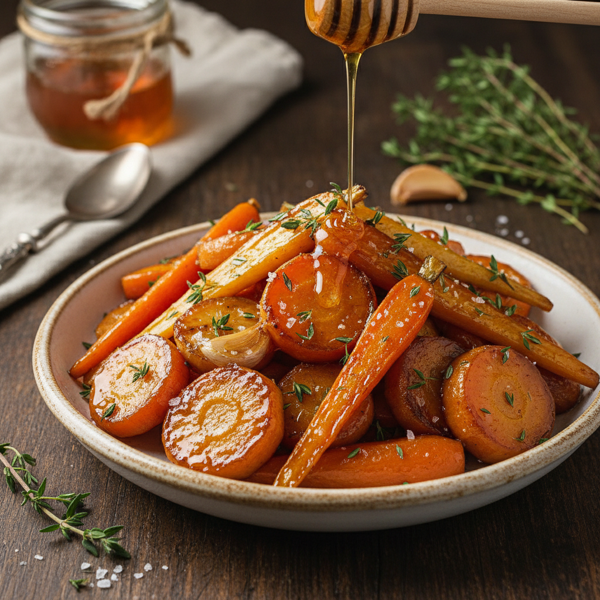 Sweet Honey-Glazed Carrots and Parsnips Medley recipe