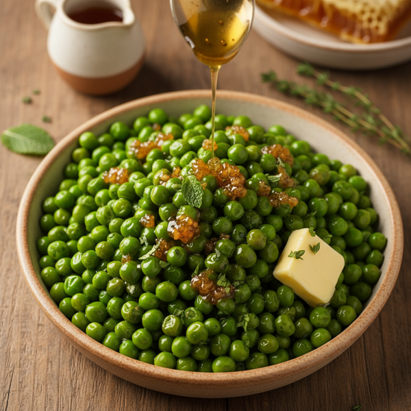 Sweet Honey Butter Glazed Peas recipe