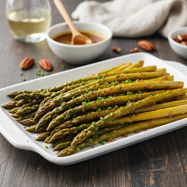 Sweet Maple-Mustard Glazed Asparagus recipe