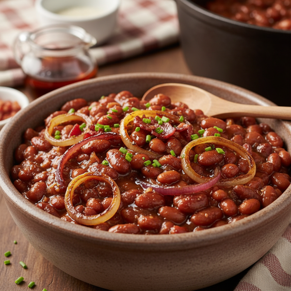 Sweet Maple & Onion Baked Beans recipe